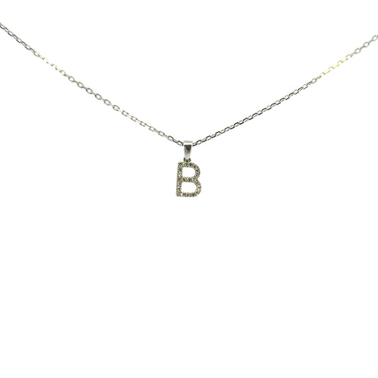 Inicial B oro blanco