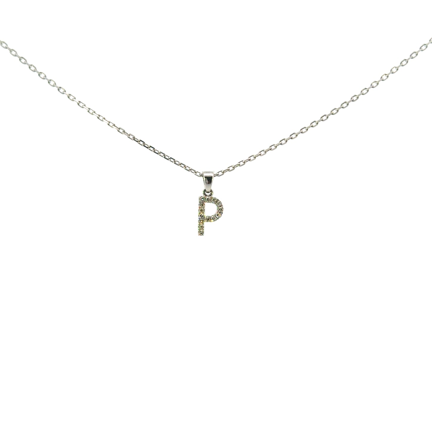 Inicial P oro blanco