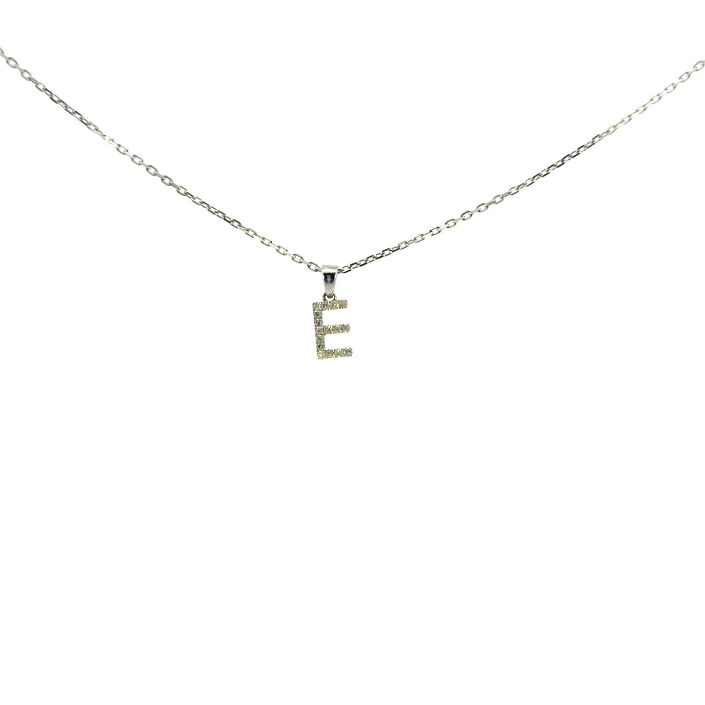 Inicial E oro blanco