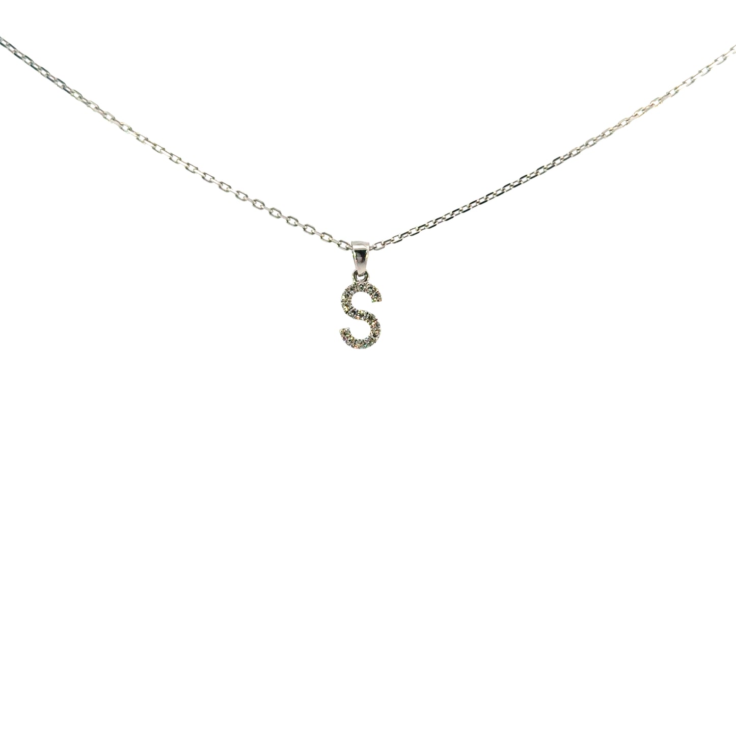 Inicial S oro blanco