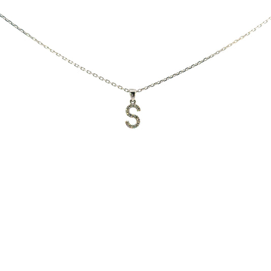 Inicial S oro blanco