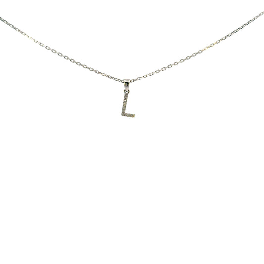 Inicial L oro blanco