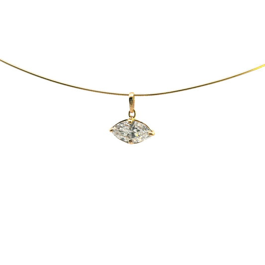Charm marquise diamante de laboratorio