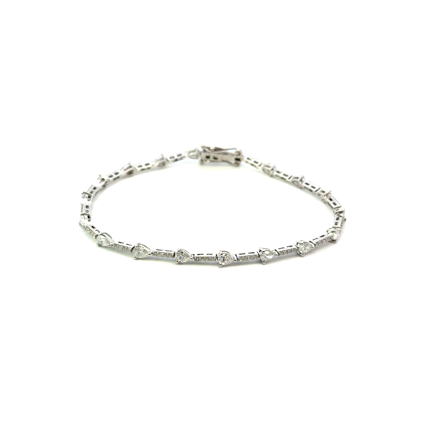 Pulsera ancora solo diamantes gota