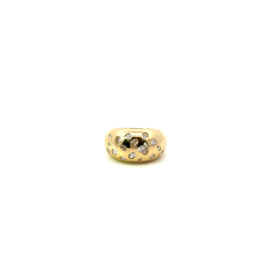 Anillo bombon diamantes multishape