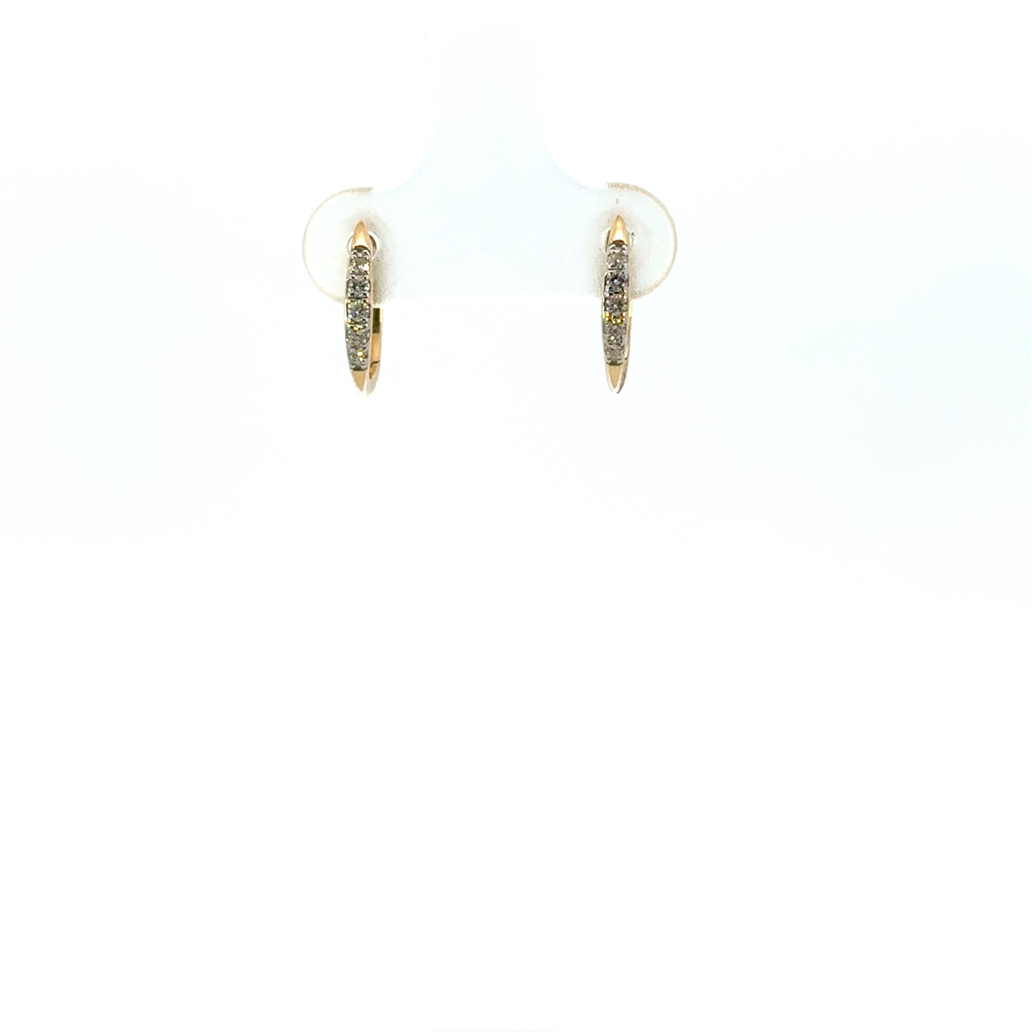 Aretes arracada mini con diamantes