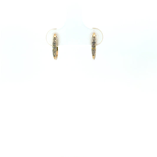Aretes arracada mini con diamantes