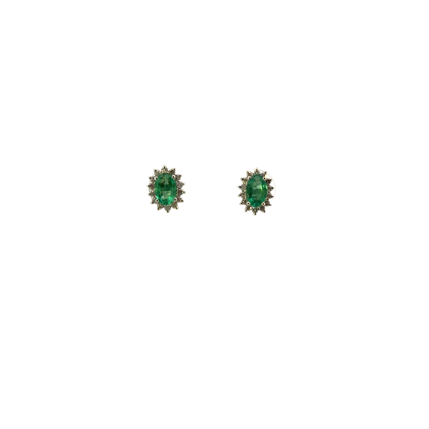 Arete esmeralda oval