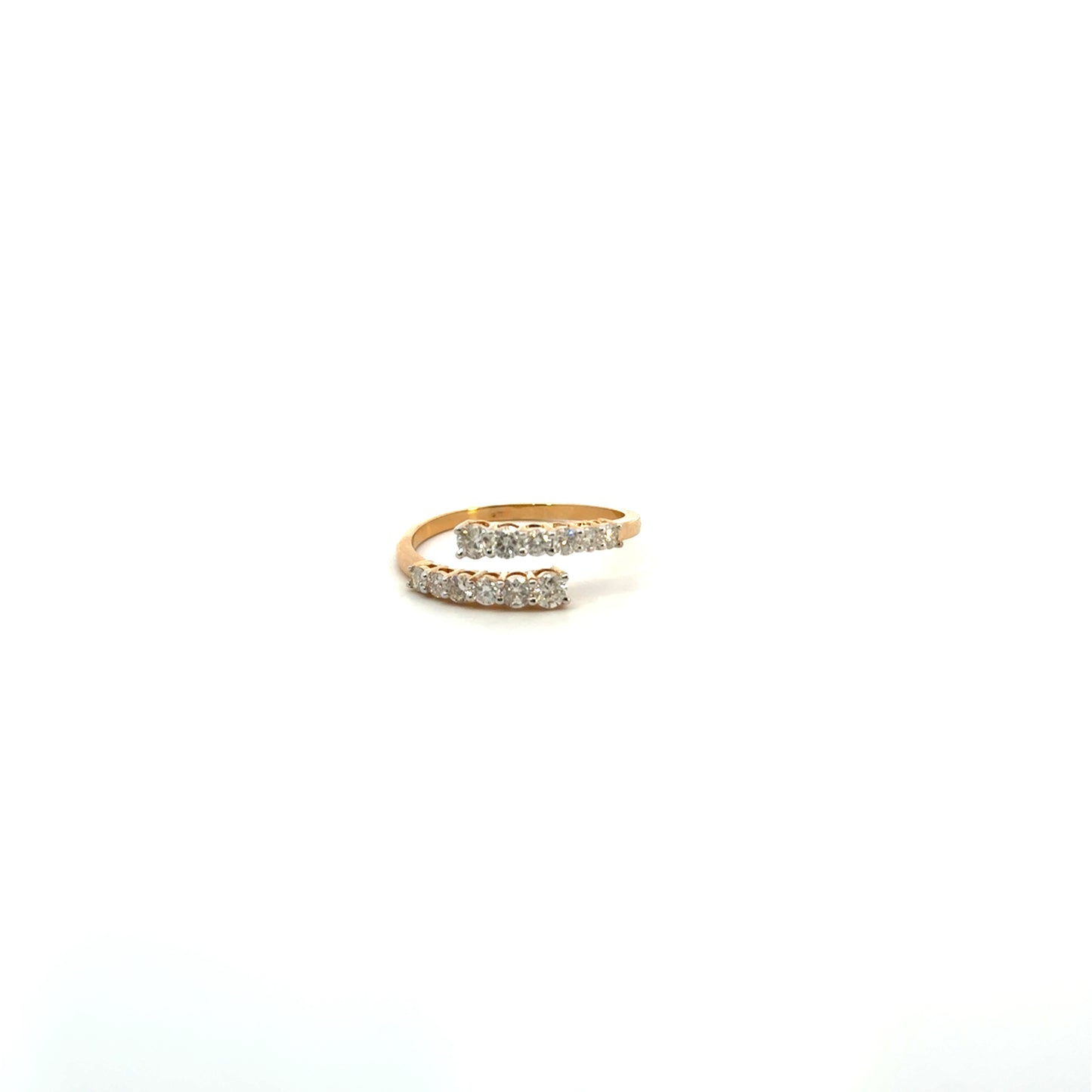 Anillo cruzado diamantes naturales