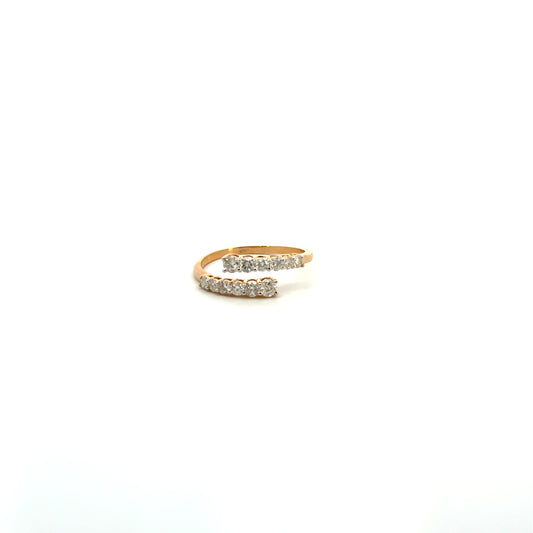 Anillo cruzado diamantes naturales