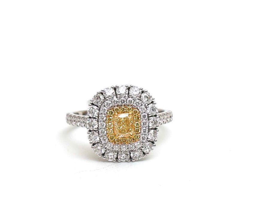 Big yellow diamond ring