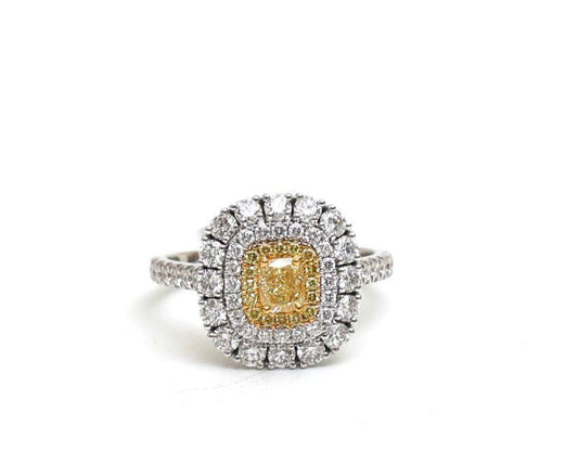 Big yellow diamond ring
