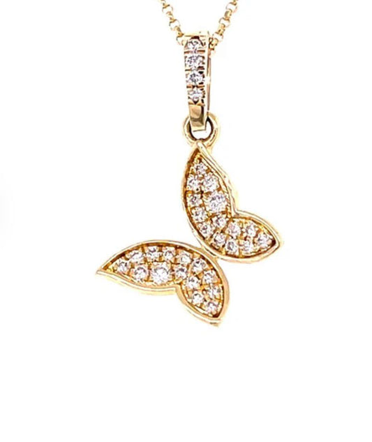 Charm mariposa diamantes