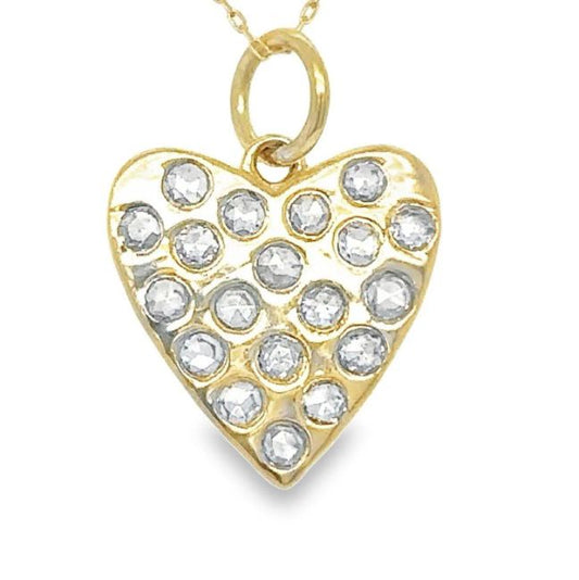 Charm corazón diamantes