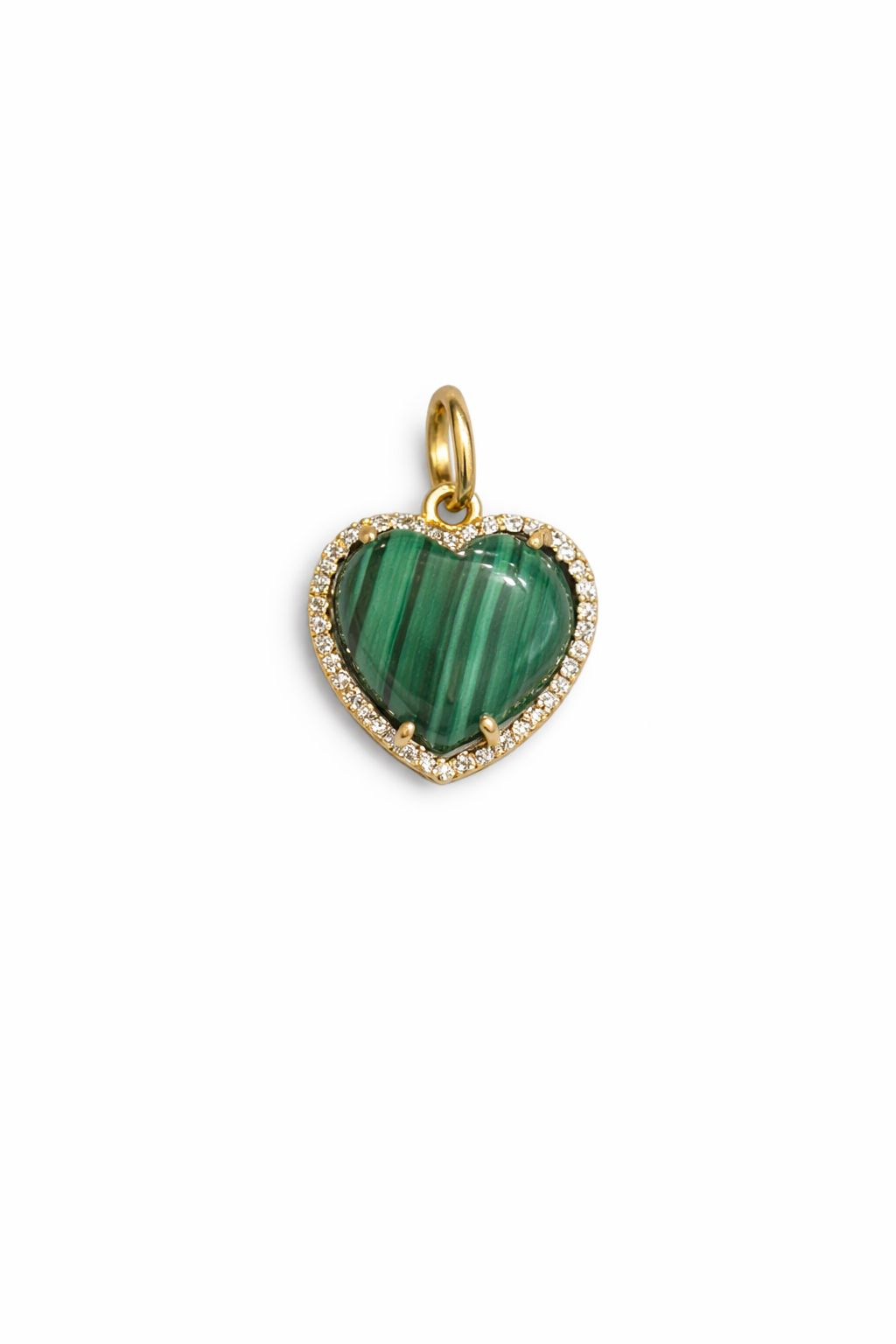 Charm corazón malaquita