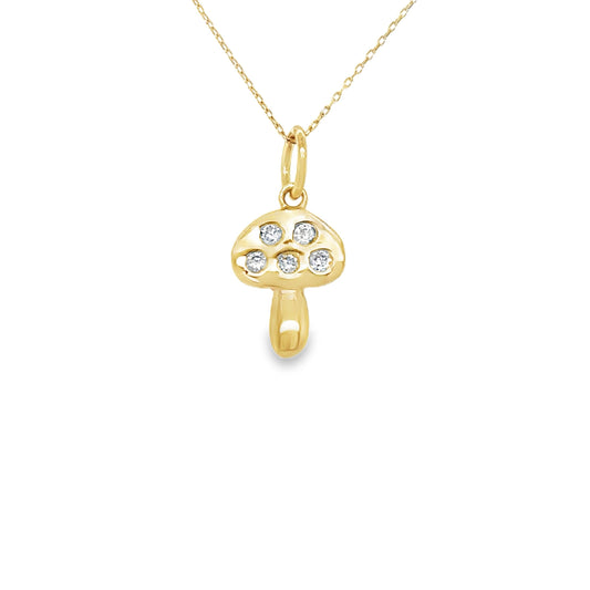 Dije hongo con diamantes