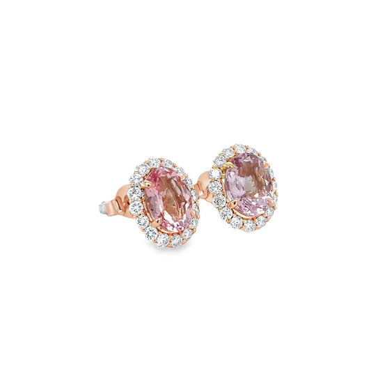 Aretes Morganite Rose Gold