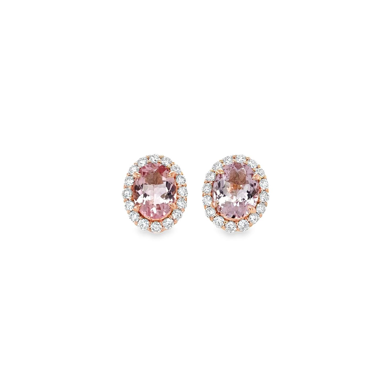 Aretes Morganite Rose Gold