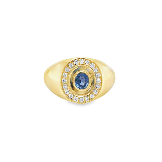 Pinky ring Cecilia zafiro