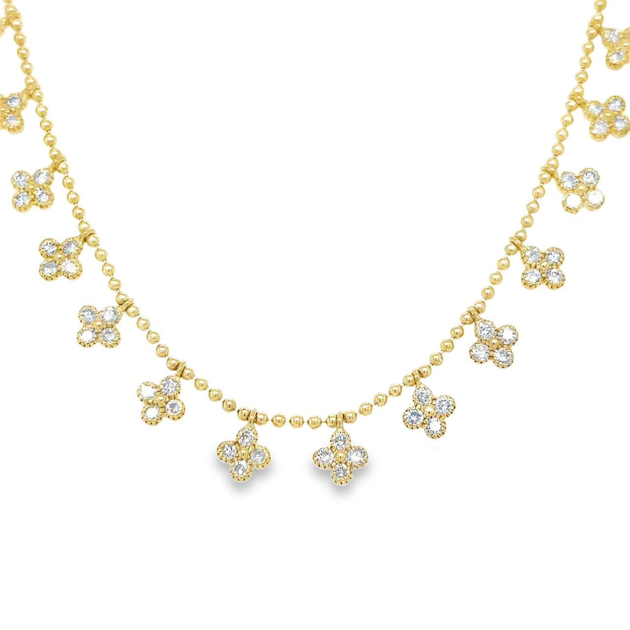 Gargantilla de charms trébol de diamantes