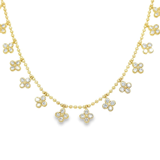 Gargantilla de charms trébol de diamantes