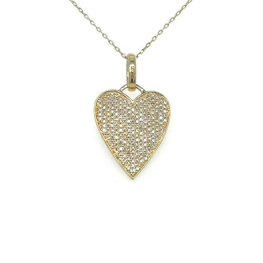 Dije de corazón diamantes pave