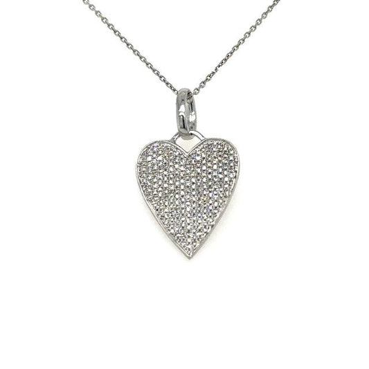 Dije de corazón diamantes pave