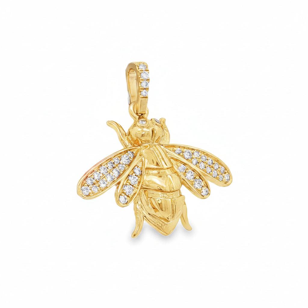 Dije de abeja con diamantes