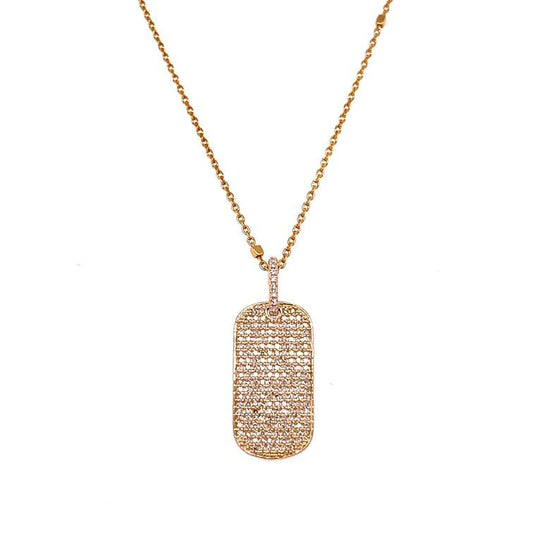 Placa pave oro amarillo