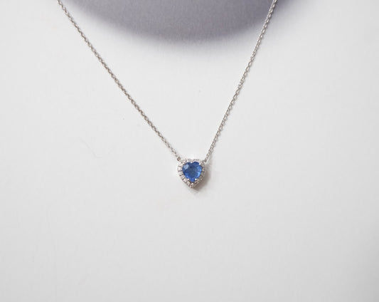 Collar corazón de zafiro