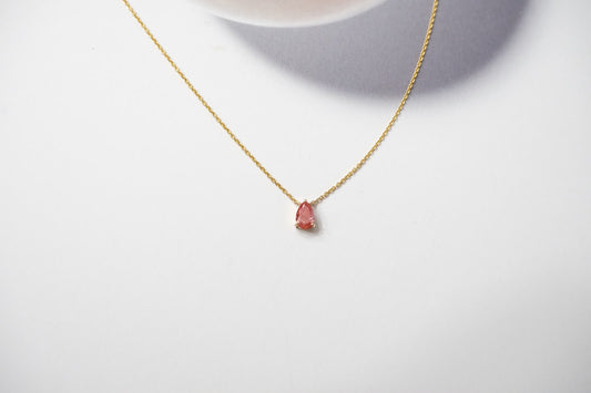 Collar gota fancy pink diamond