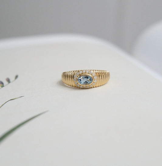 Anillo mariana aguamarina