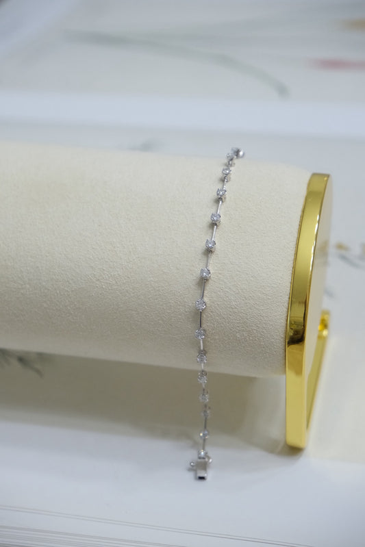 Pulsera link diamantes naturales