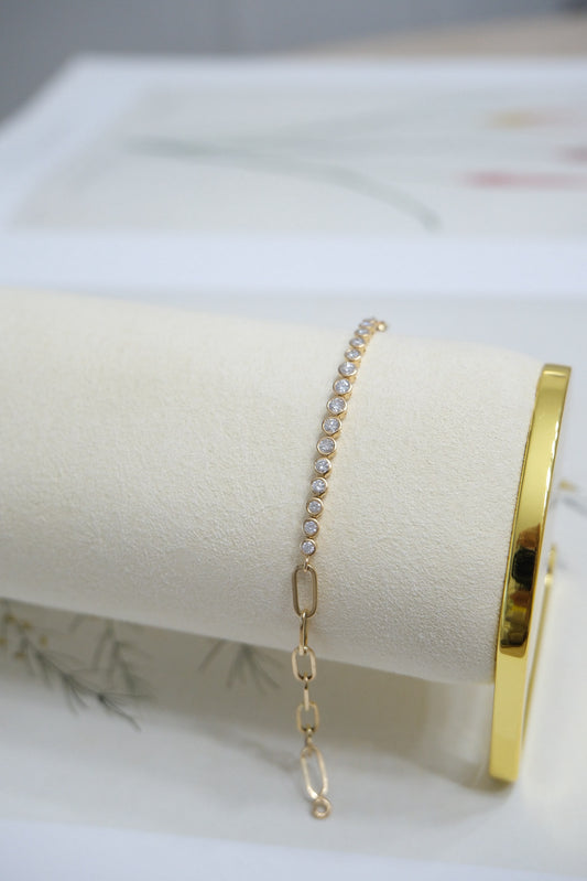 Pulsera diamantes biselados