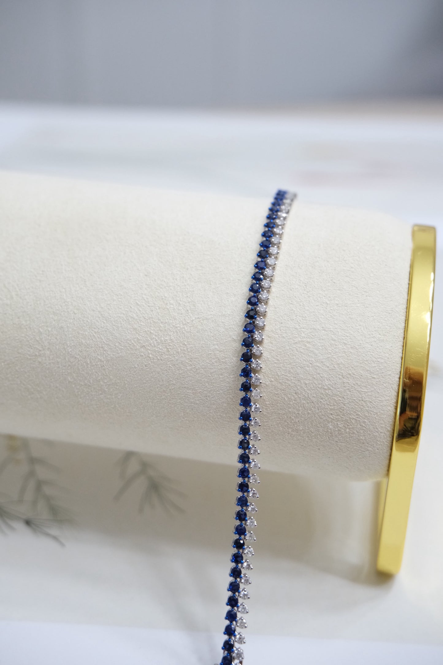 Pulsera zafiros y diamantes naturales