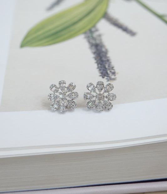Aretes flor grande