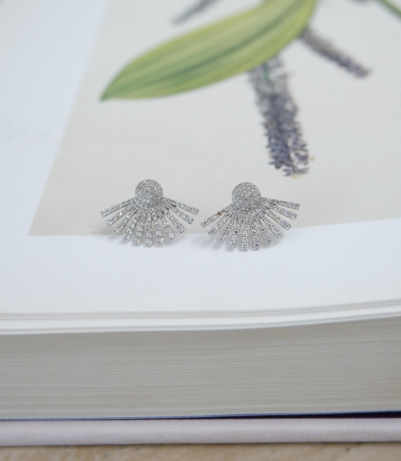 Aretes abanico  con circulo