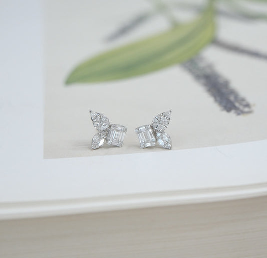 Aretes mariposa multishape 2 hojas