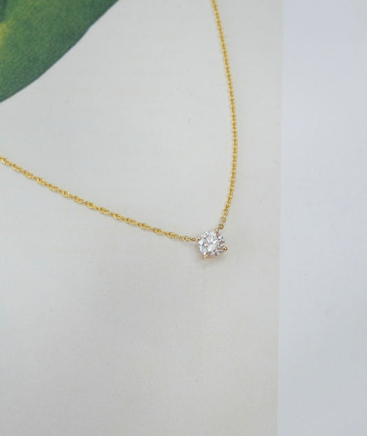 Floating diamond LAB .50ct