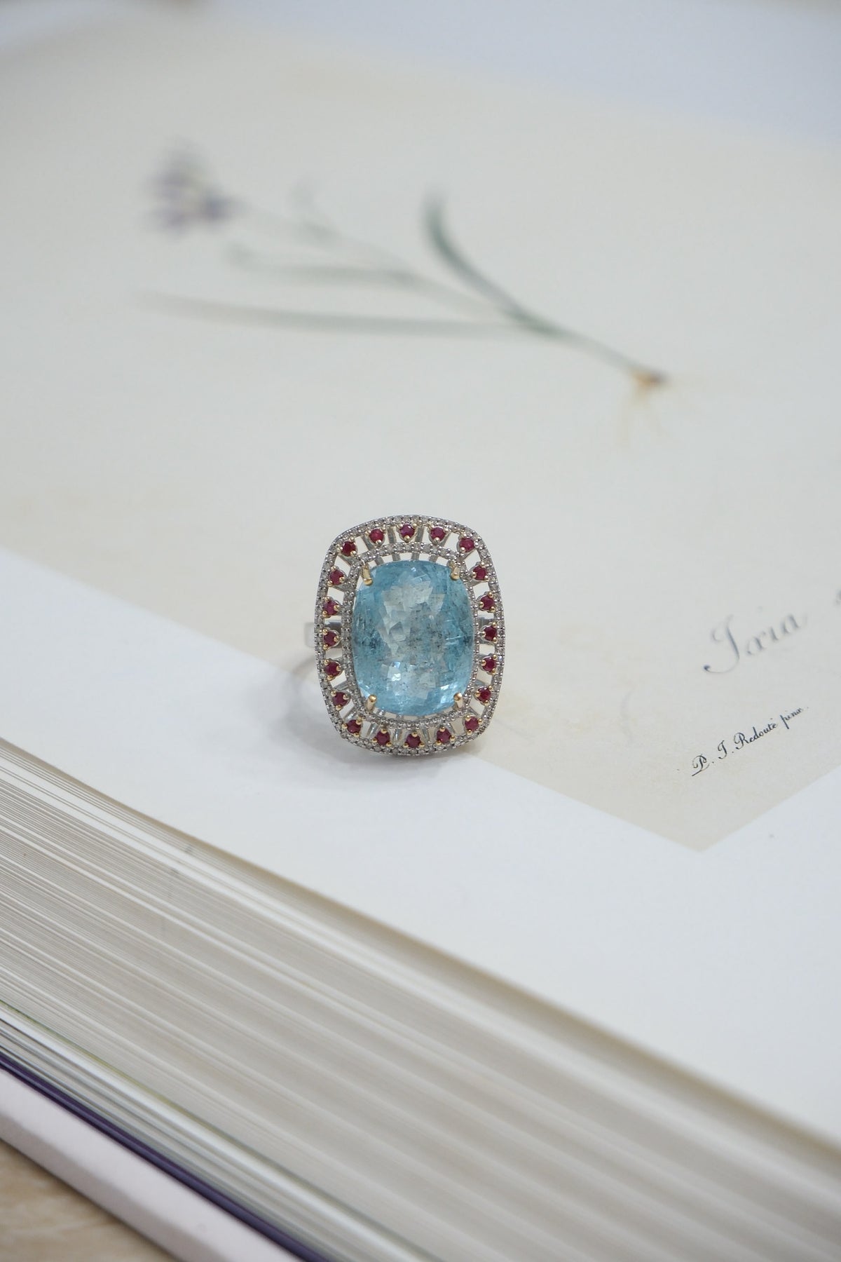 Anillo plata con diamantes talla 8.5