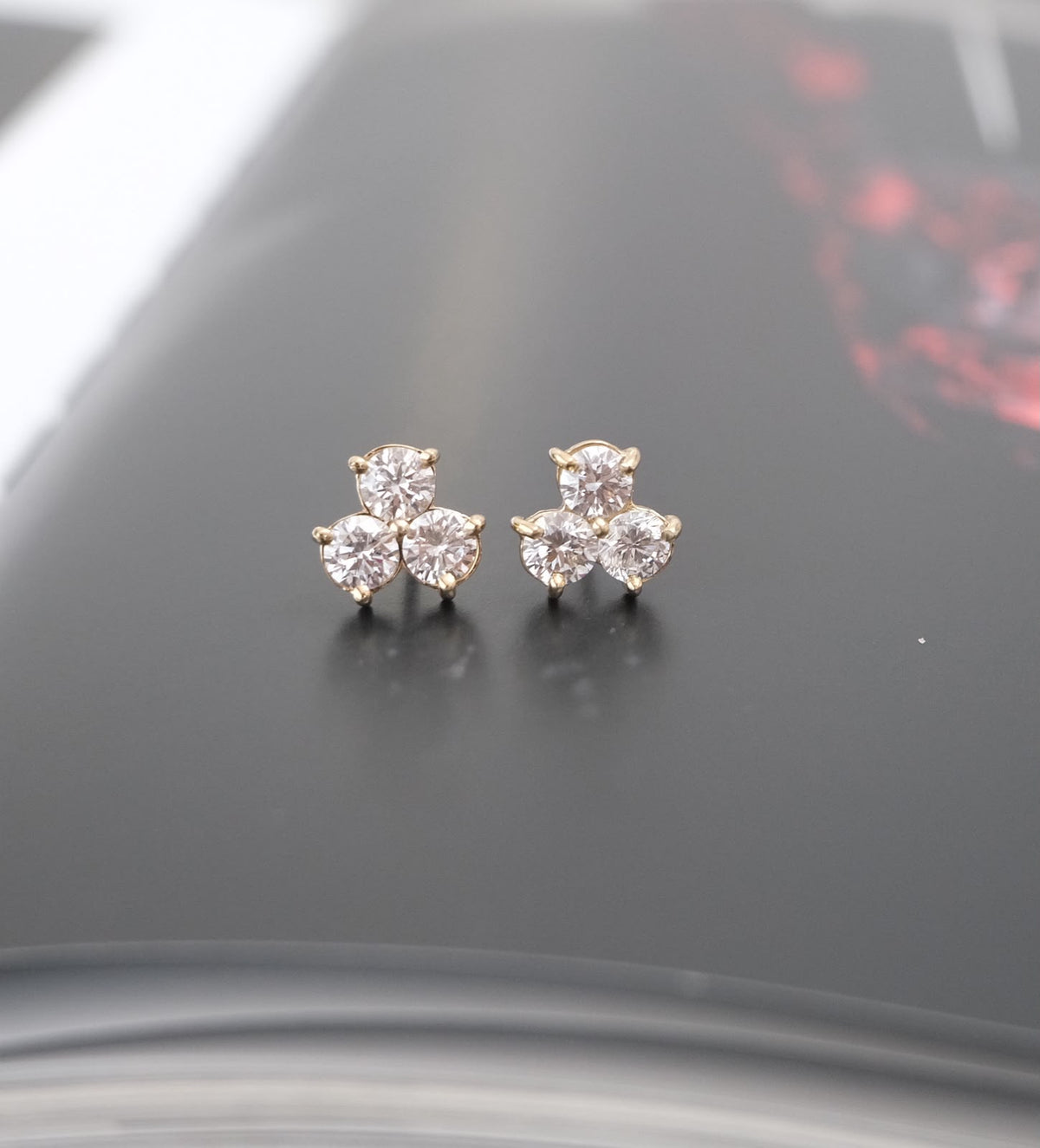 Aretes diamantes de lab 3ct