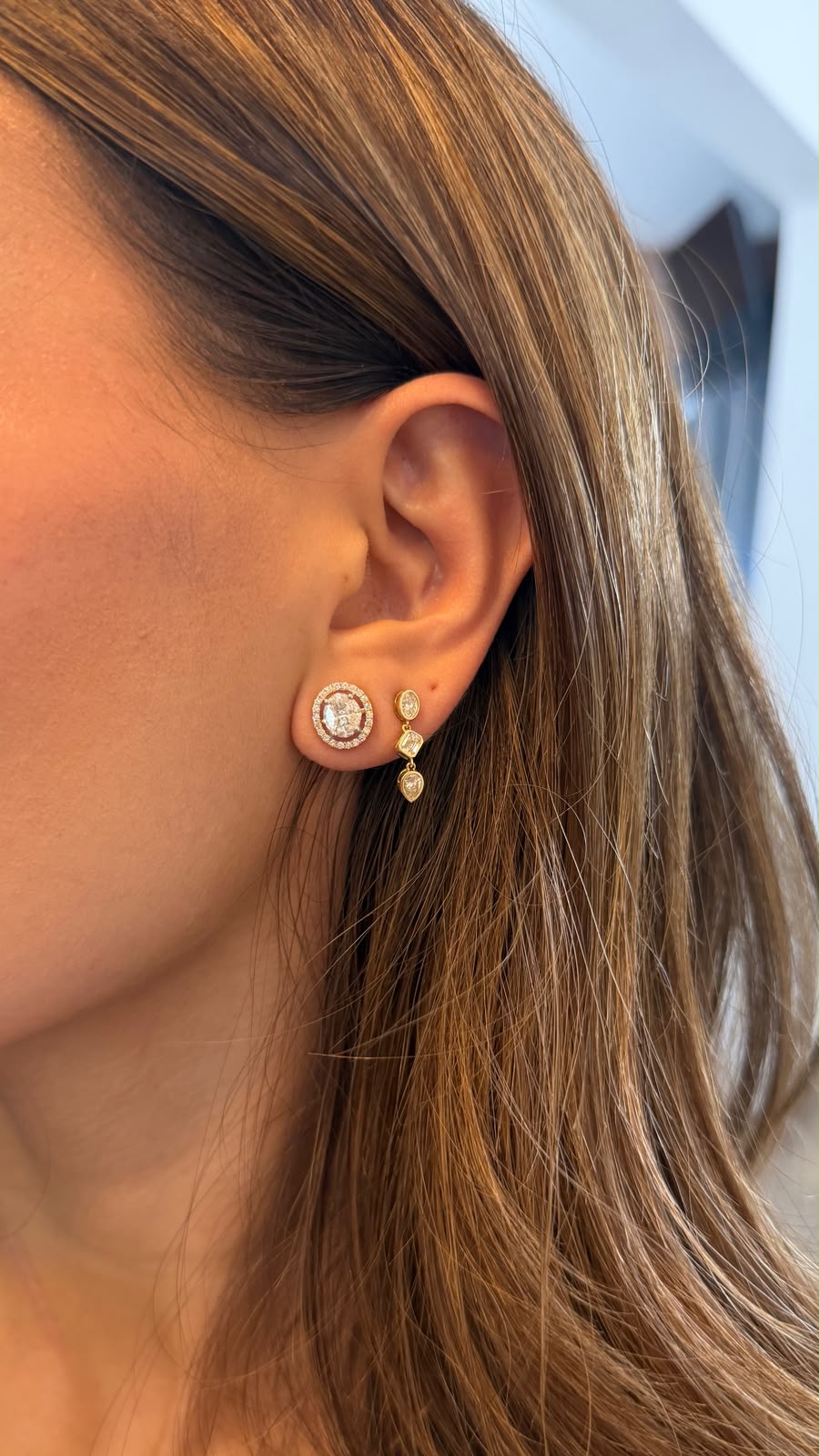 Aretes oval fancy cuts