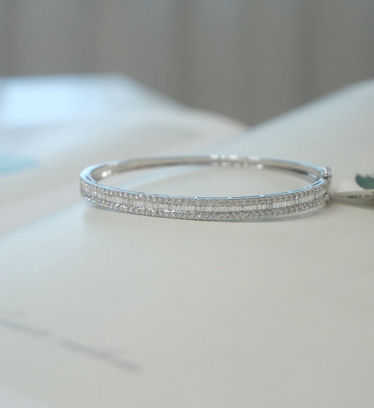 Pulsera bangle baguettes