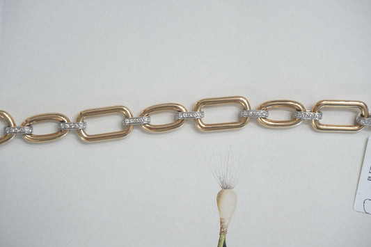 Pulsera eslabones con diamantes naturales
