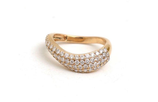 Pave wavy ring matching