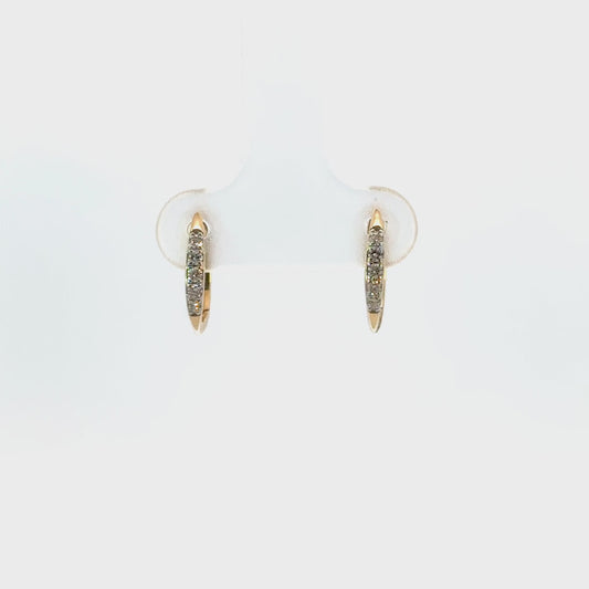 Aretes arracada mini con diamantes